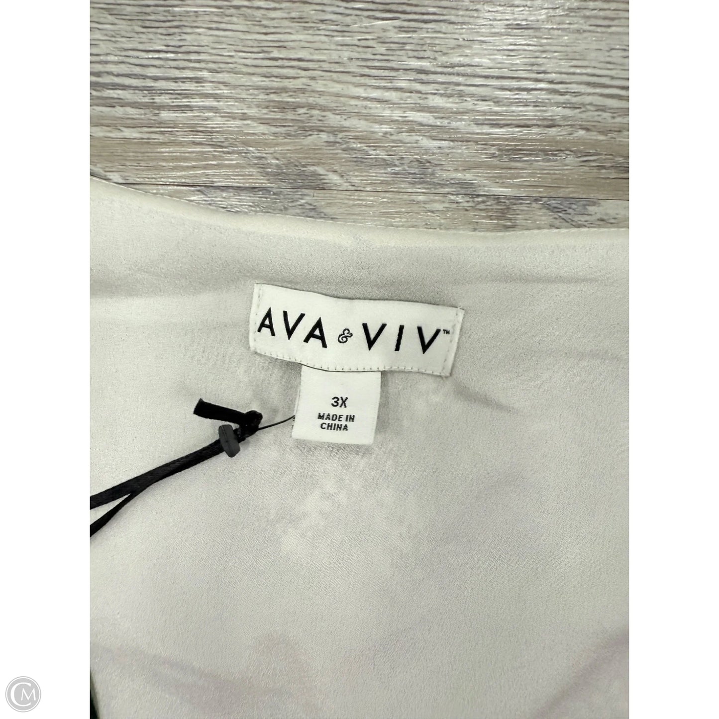 Dress Casual Maxi By Ava & Viv In Green & White, Size: 3x