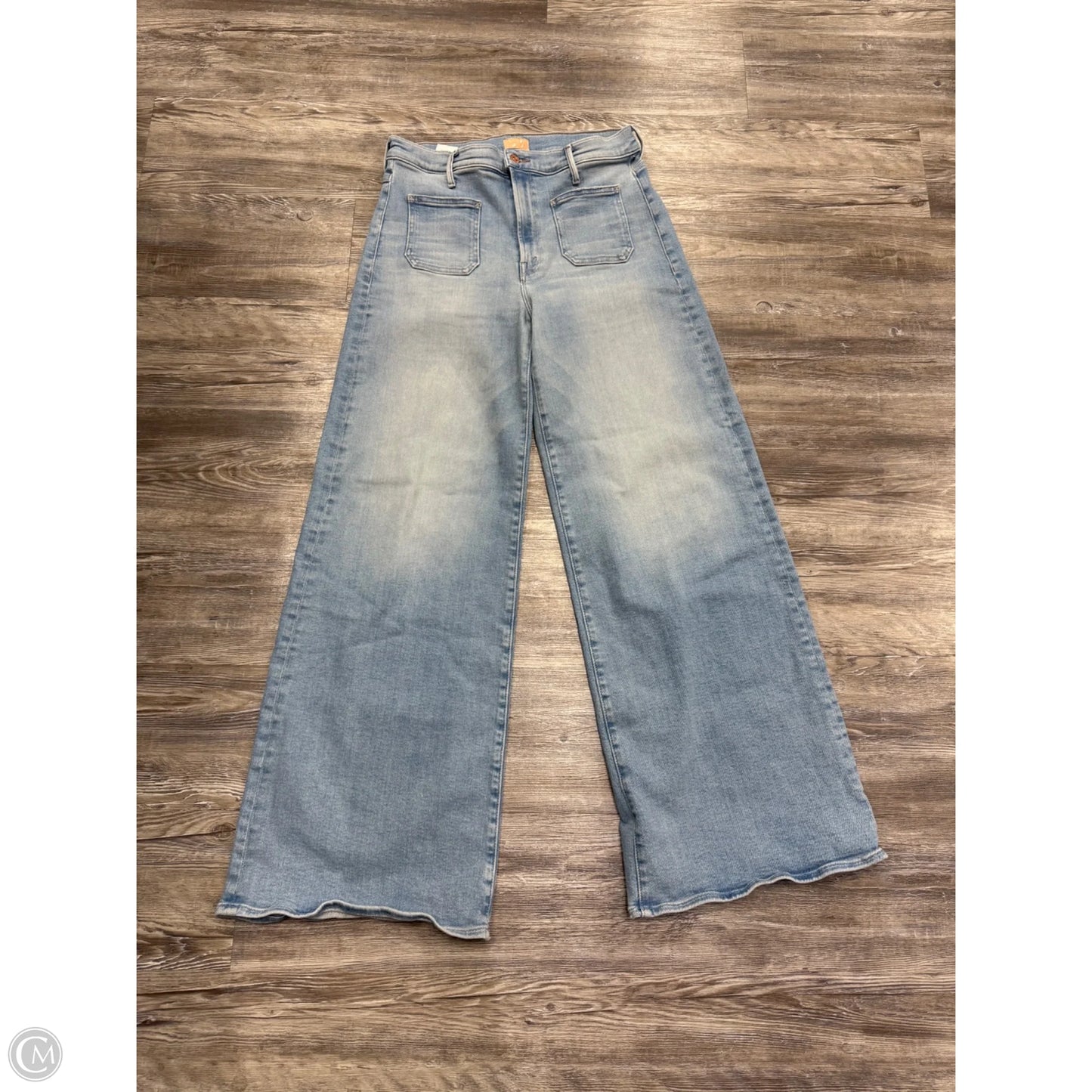 Jeans Wide Leg By Mother In Blue Denim, Size: 8