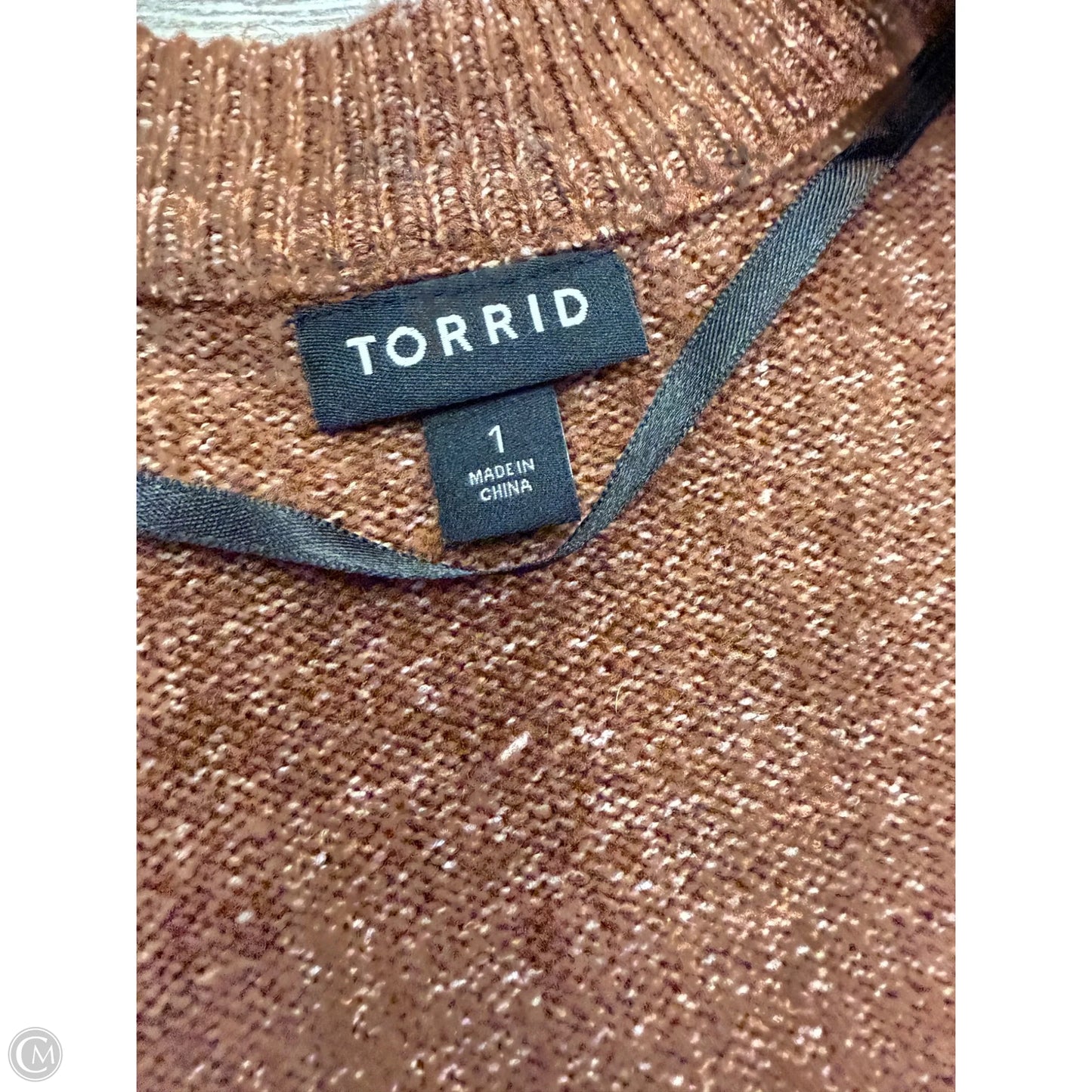 Sweater Cardigan By Torrid In Brown, Size: 1x