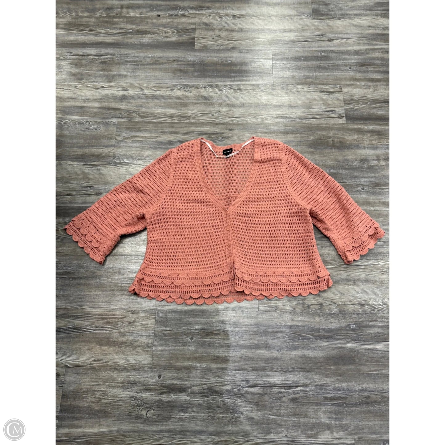 Sweater Cardigan By Torrid In Coral, Size: 1x