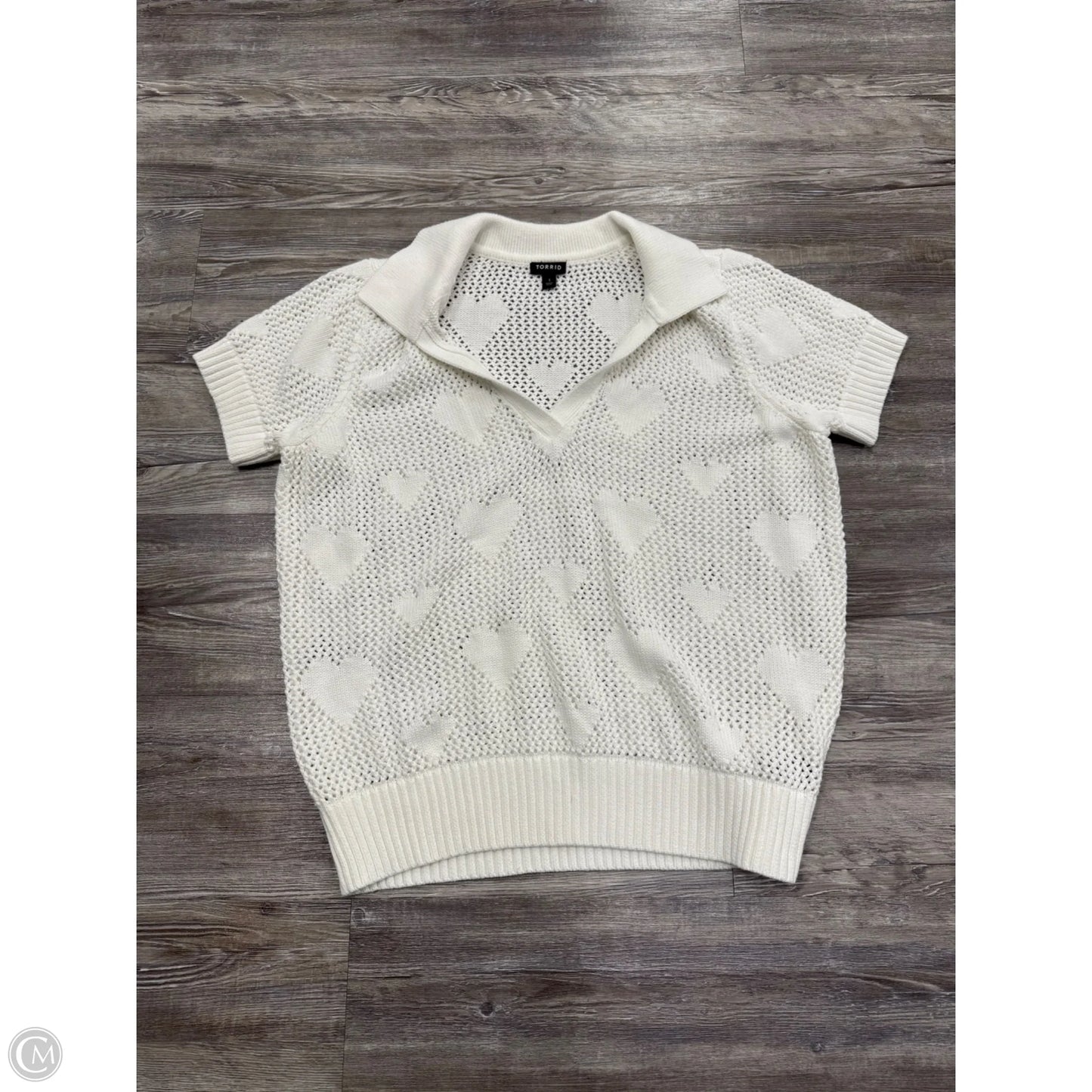 Sweater By Torrid In White, Size: 1x