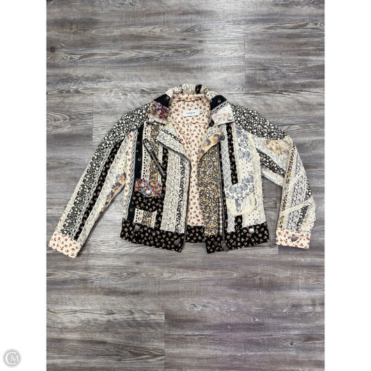 Jacket Designer By Coach In Floral Print, Size: 2