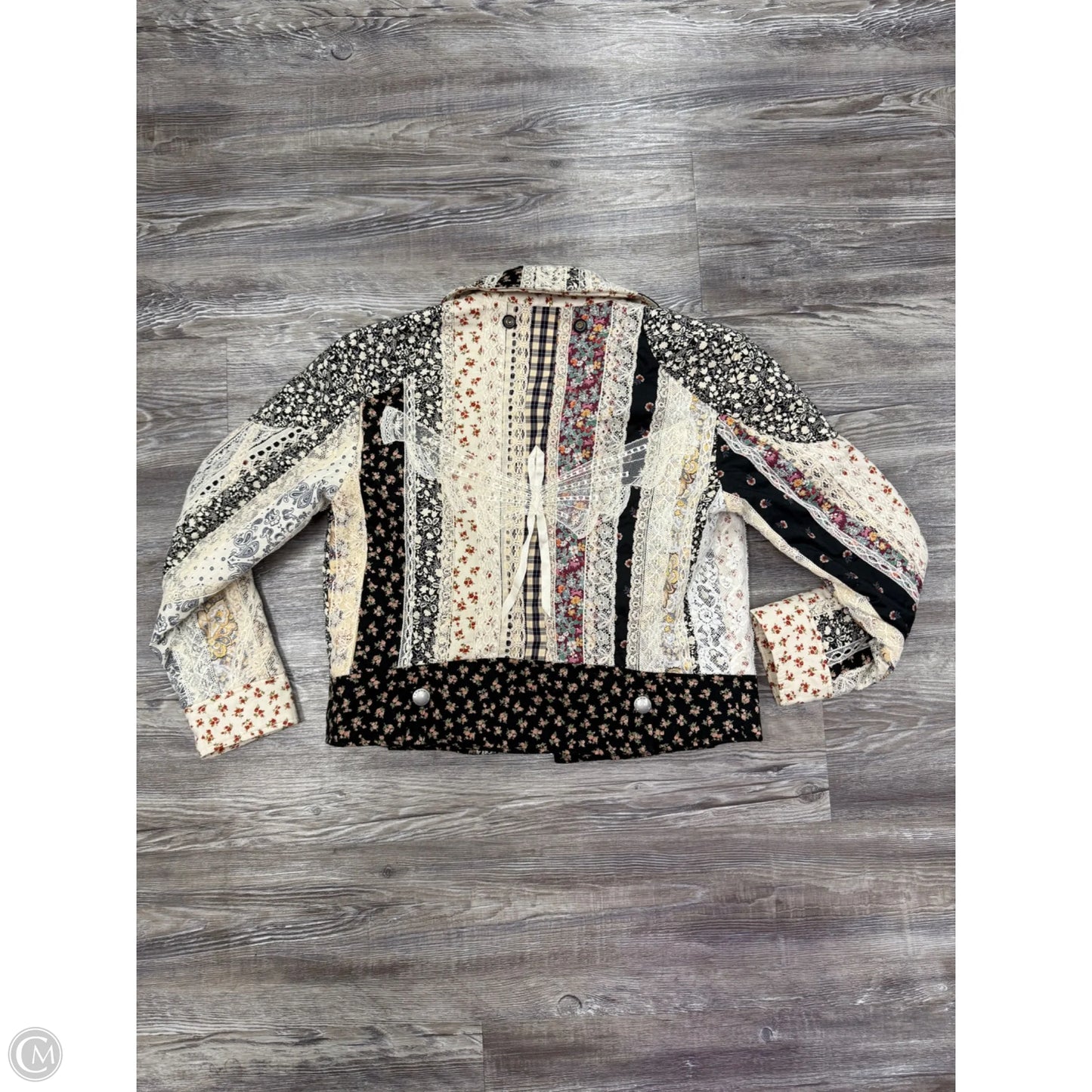 Jacket Designer By Coach In Floral Print, Size: 2