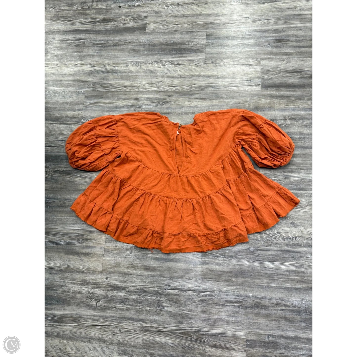 Top 3/4 Sleeve By Free People In Orange, Size: S
