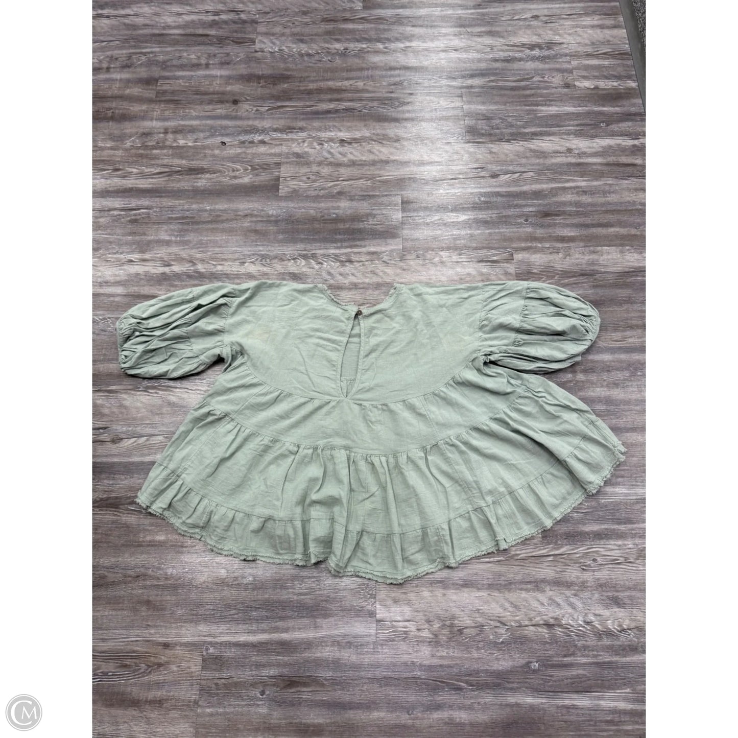Top 3/4 Sleeve By Free People In Green, Size: S