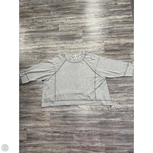 Athletic Sweatshirt Crewneck By Free People In Grey, Size: M