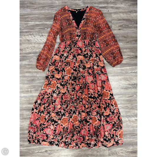 Dress Casual Maxi By Free People In Pink & Yellow, Size: S
