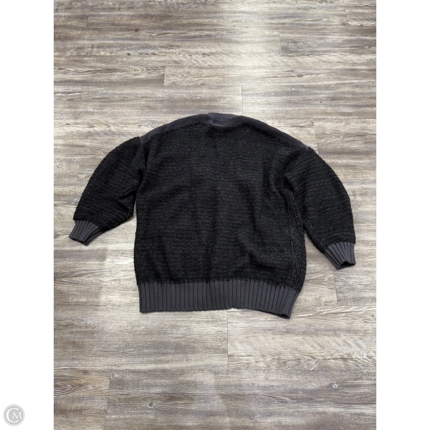 Sweater Cardigan By Free People In Black & Grey, Size: S