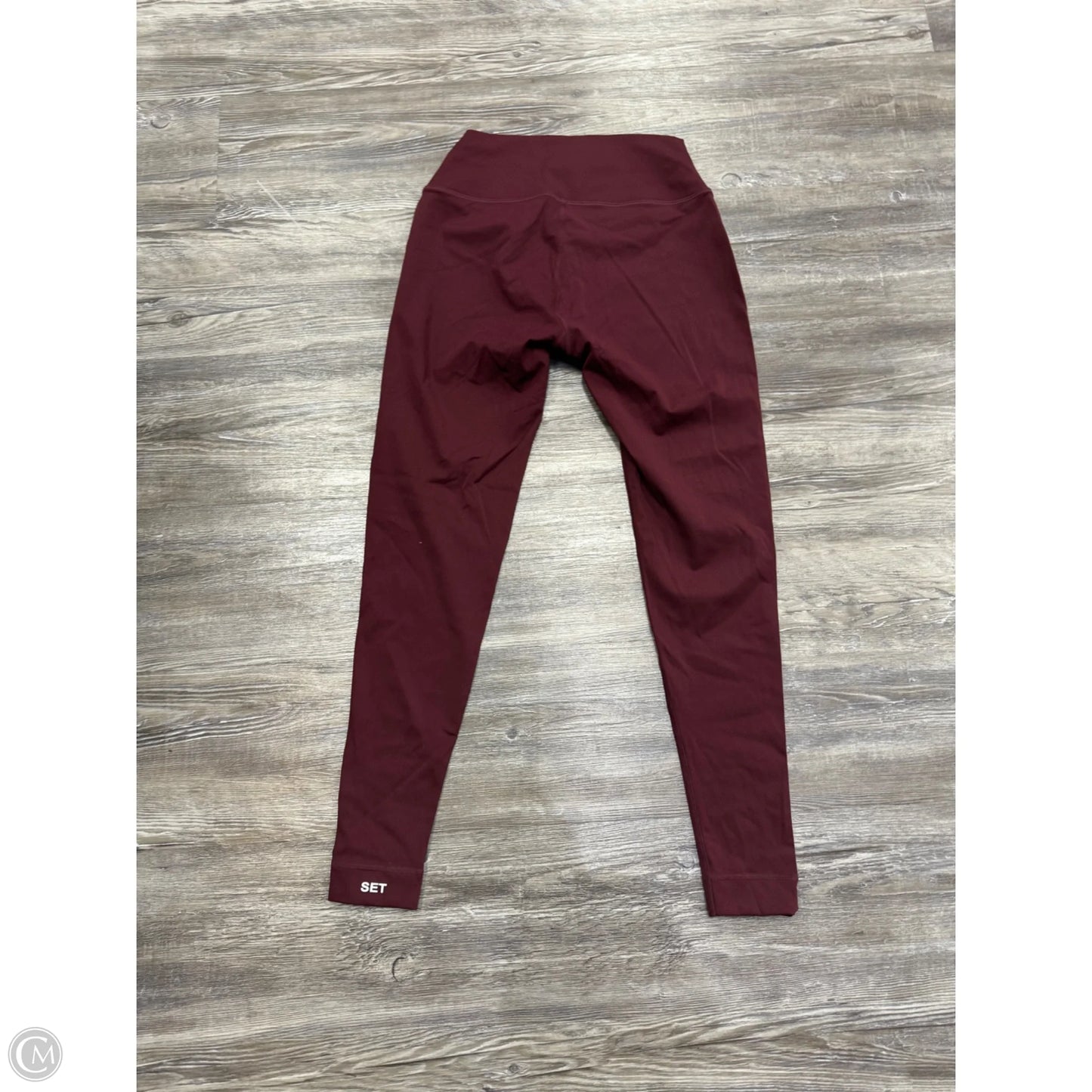 Athletic Leggings By Set Active In Red, Size: M