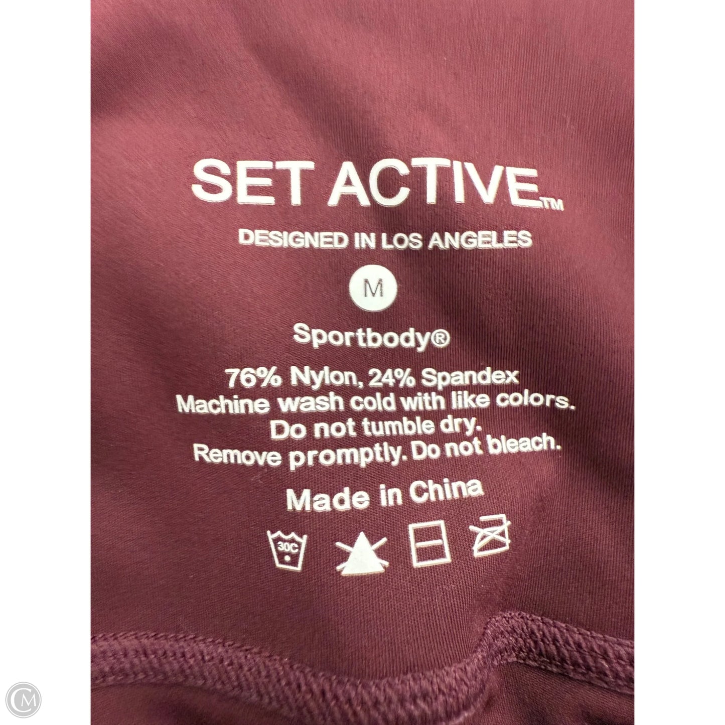 Athletic Leggings By Set Active In Red, Size: M