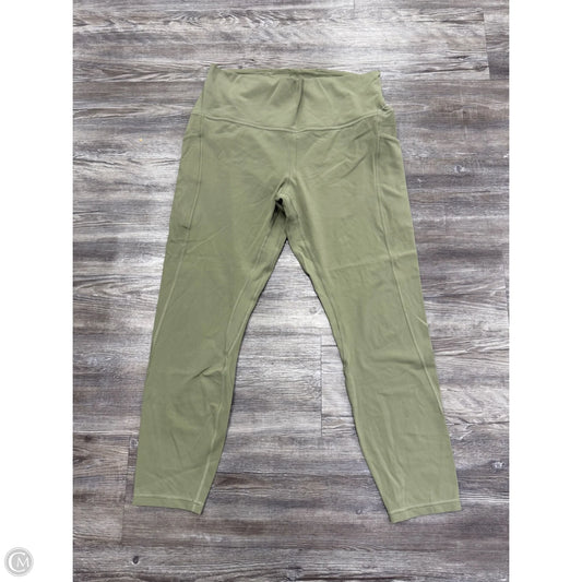 Athletic Leggings By Lululemon In Green, Size: 12