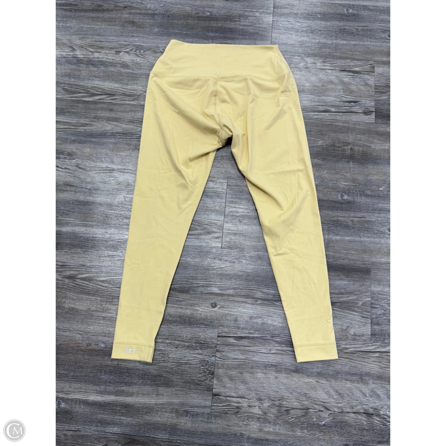 Athletic Leggings Capris By Set Active In Yellow, Size: L