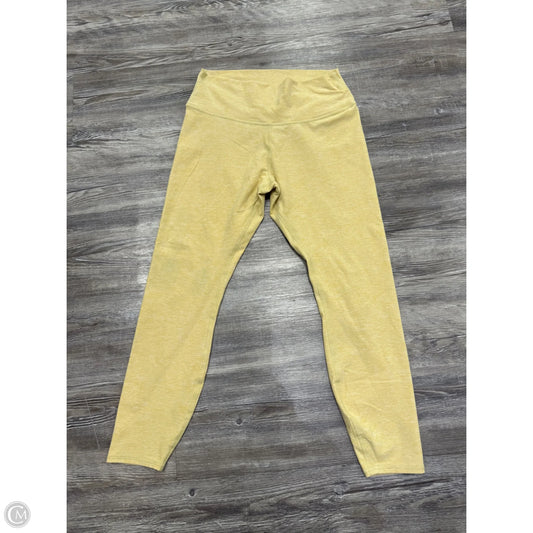 Athletic Leggings By Alo In Yellow, Size: L