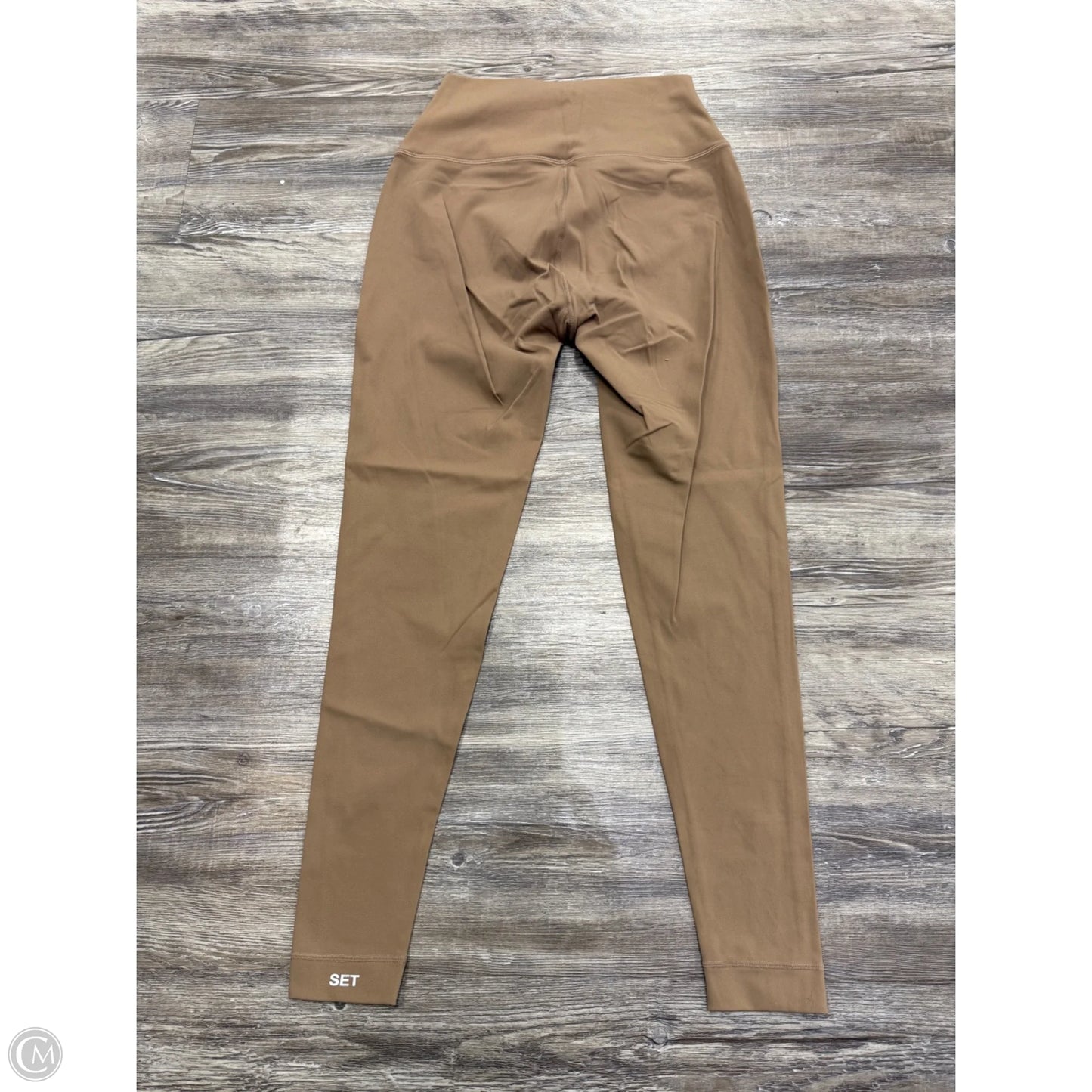 Athletic Leggings By Set Active In Tan, Size: L
