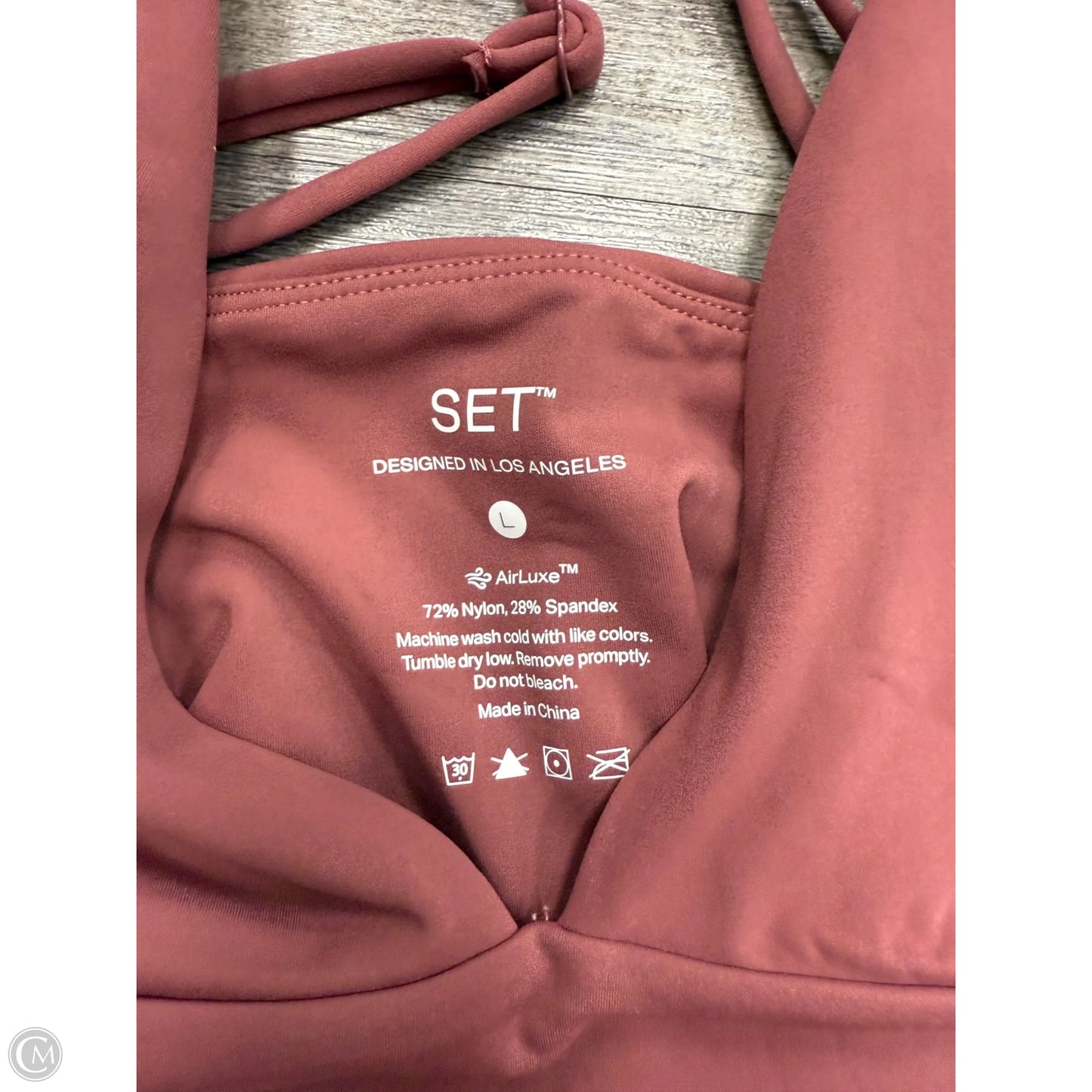 Athletic Tank Top By Set Active In Pink, Size: L