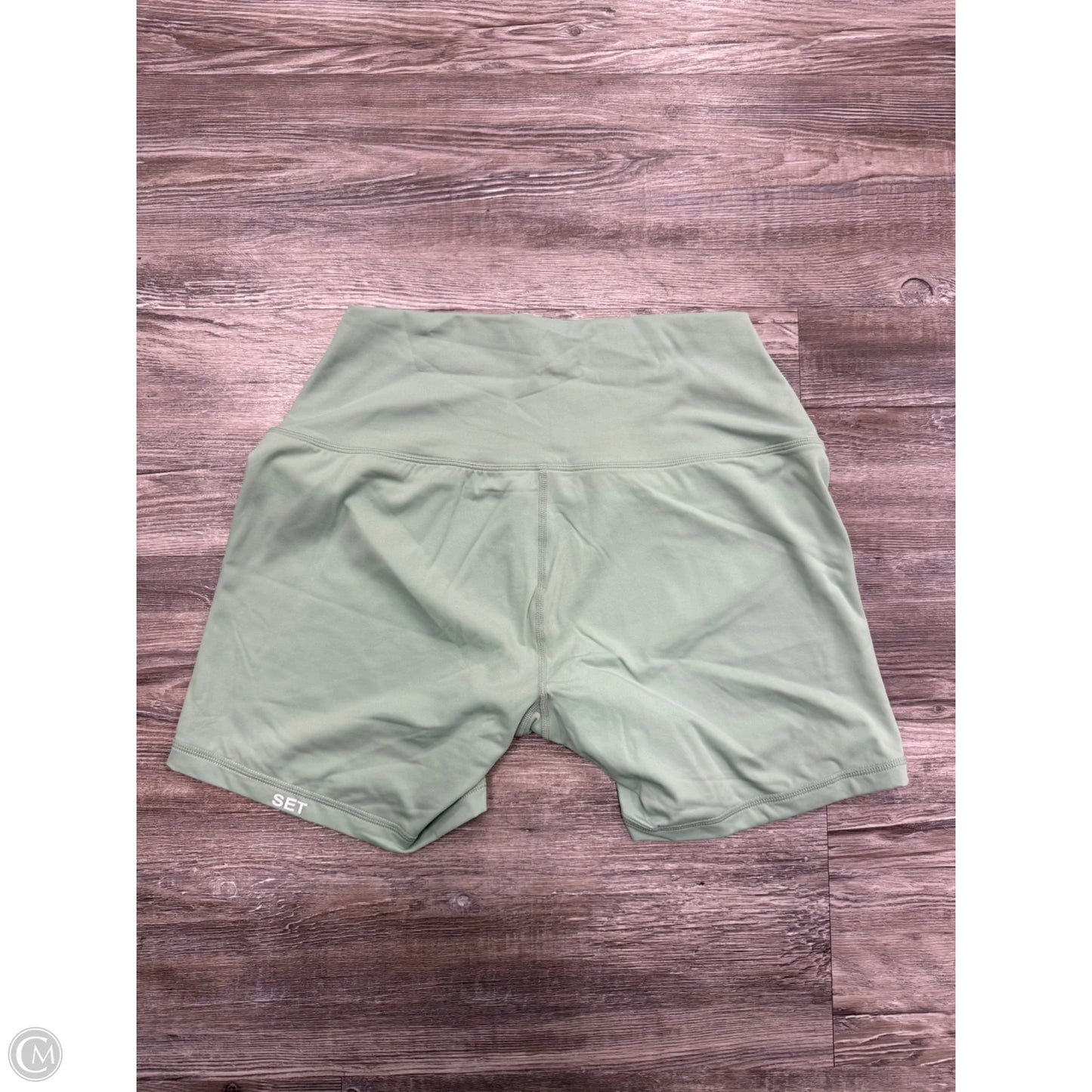 Athletic Shorts By Set Active In Green, Size: L