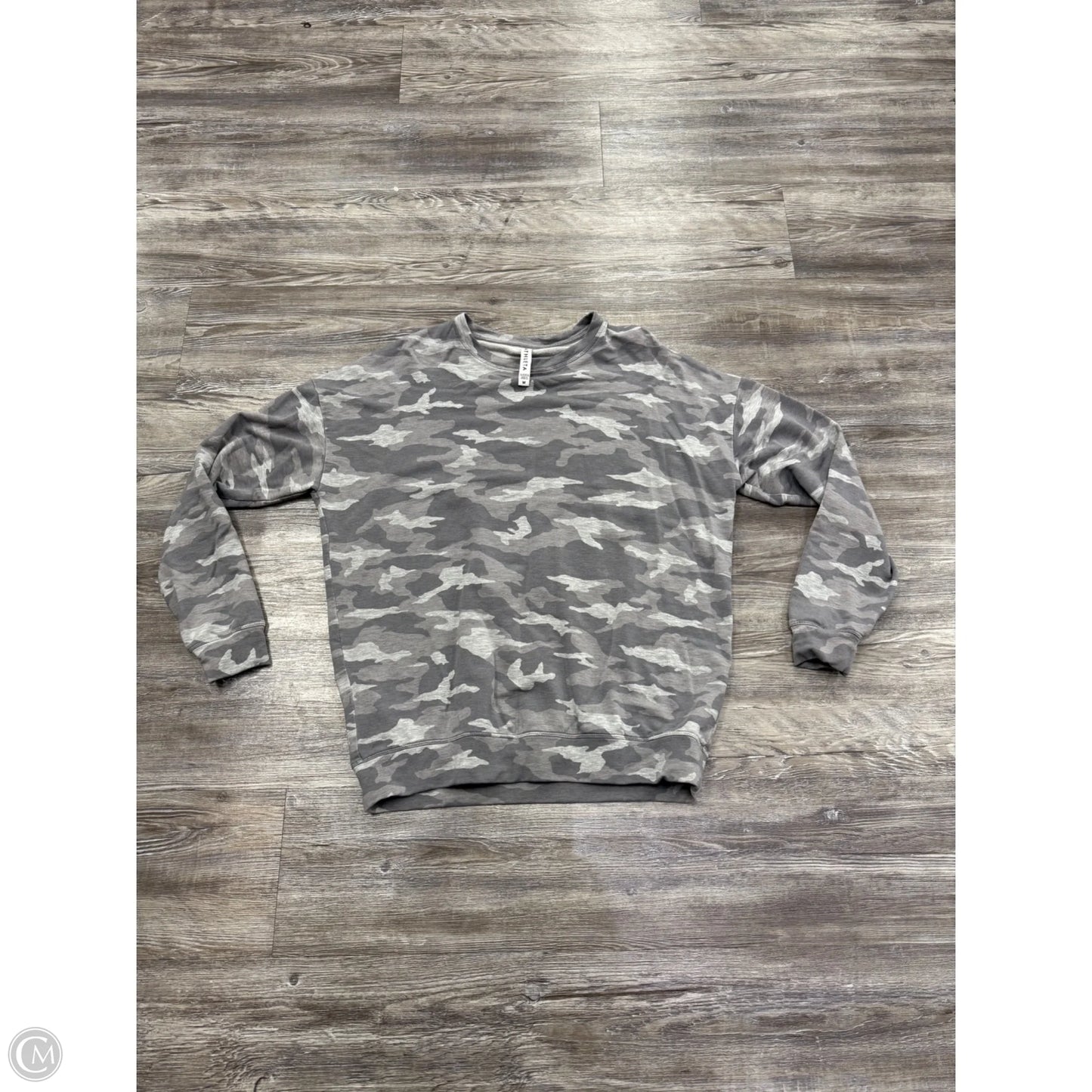 Athletic Sweatshirt Crewneck By Athleta In Camouflage Print, Size: M