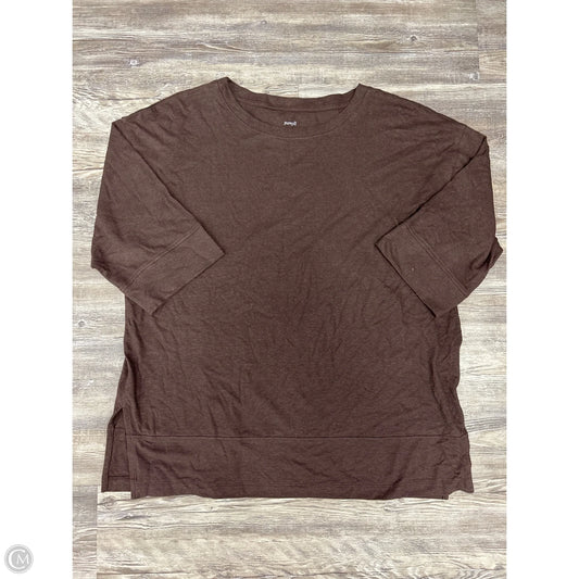 Top Short Sleeve Basic By Pure Jill In Brown, Size: M