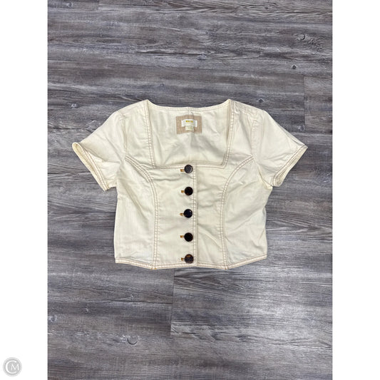 Top Short Sleeve By Maeve In Cream, Size: 6