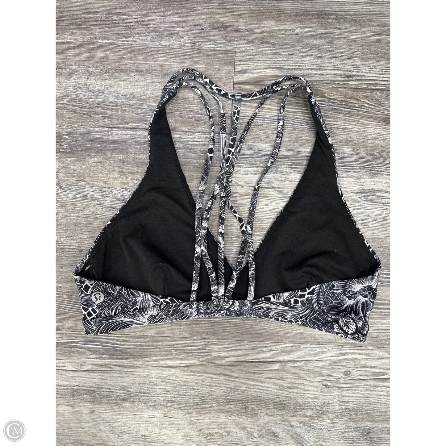 Athletic Bra By Lululemon In Black & White, Size: 8