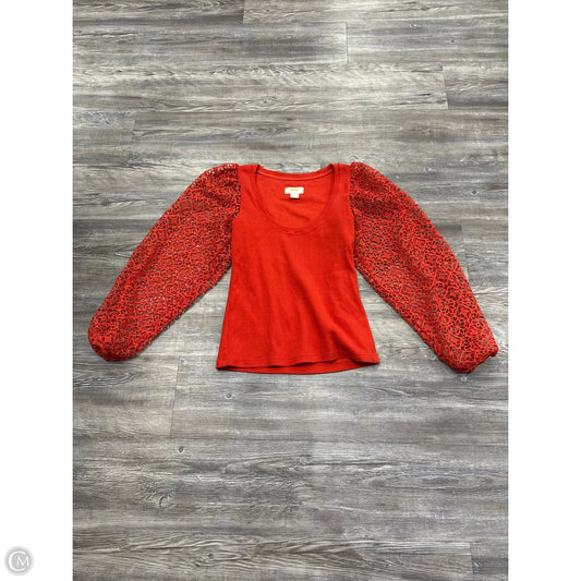 Top Long Sleeve By Maeve In Red, Size: Xs