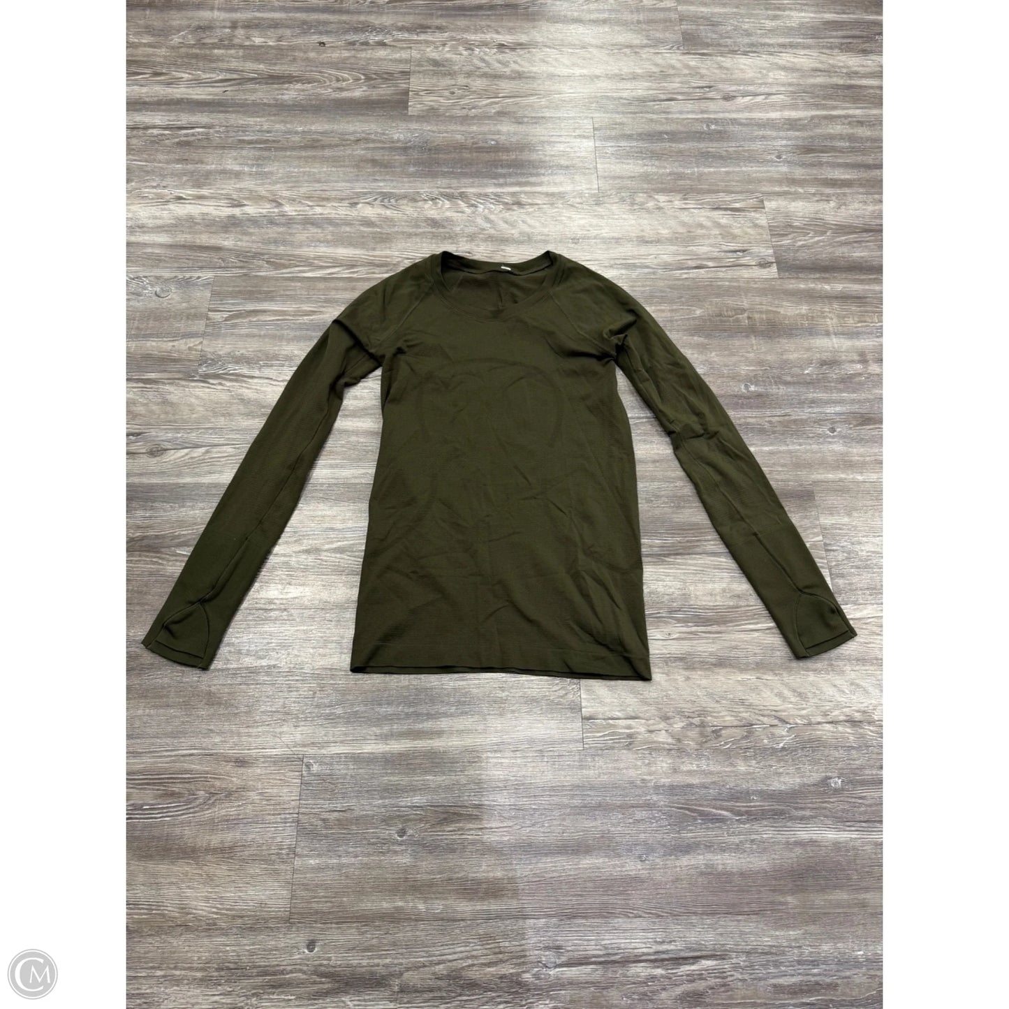 Athletic Top Long Sleeve Crewneck By Lululemon In Green, Size: 6