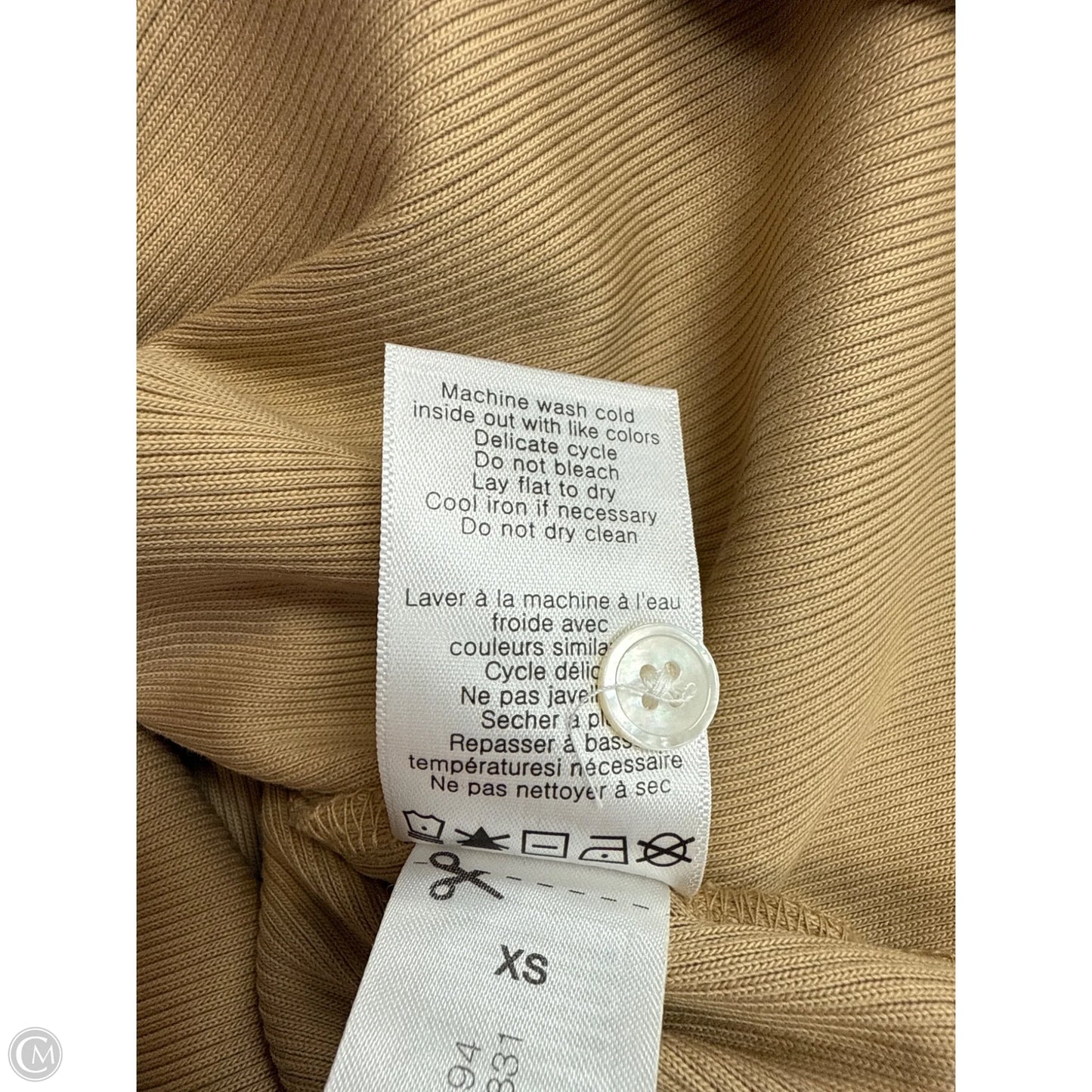 Top Short Sleeve By Veronica Beard In Tan, Size: Xs