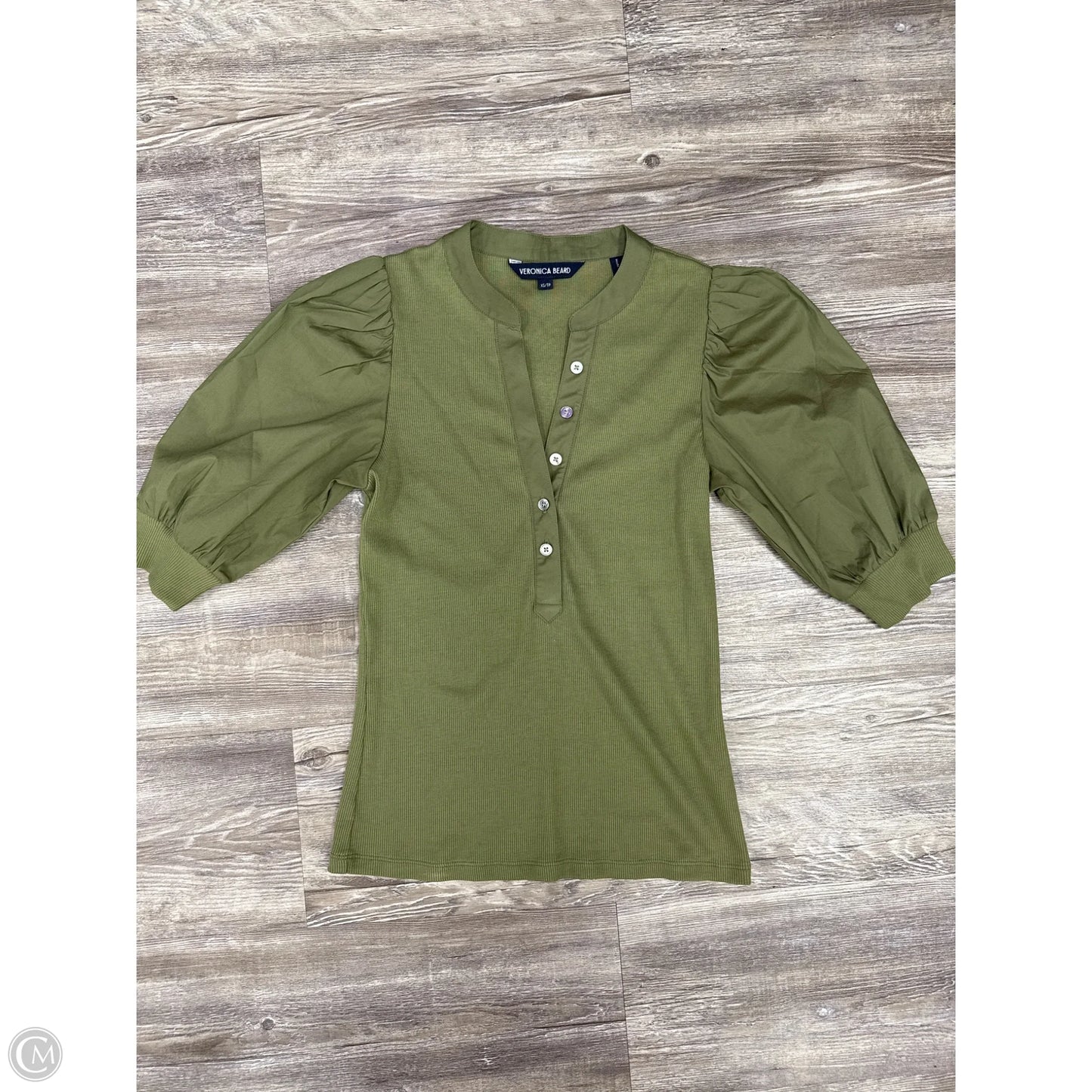 Top Short Sleeve By Veronica Beard In Green, Size: Xs