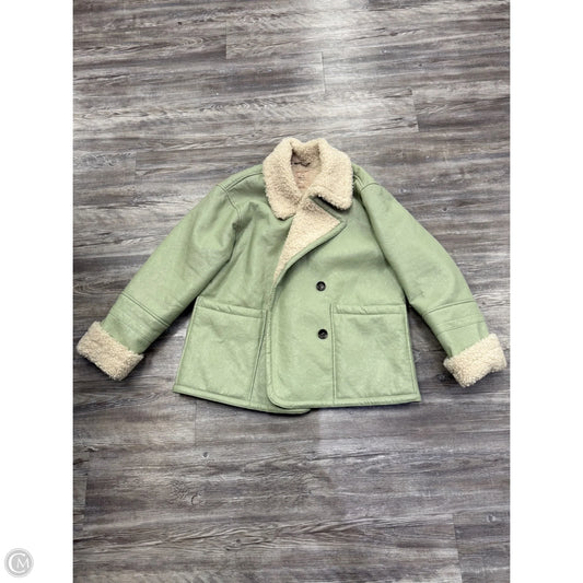 Coat Faux Fur & Sherpa By We The Free In Grey & White, Size: L