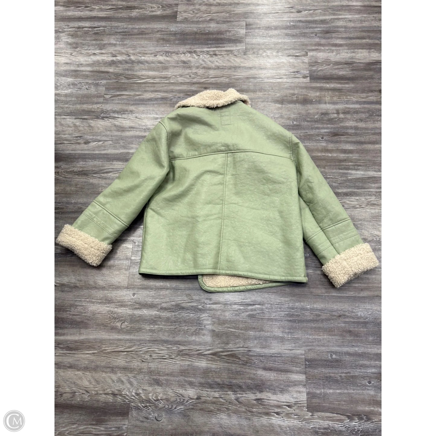 Coat Faux Fur & Sherpa By We The Free In Grey & White, Size: L