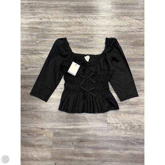 Top Long Sleeve By Reformation In Black, Size: 12