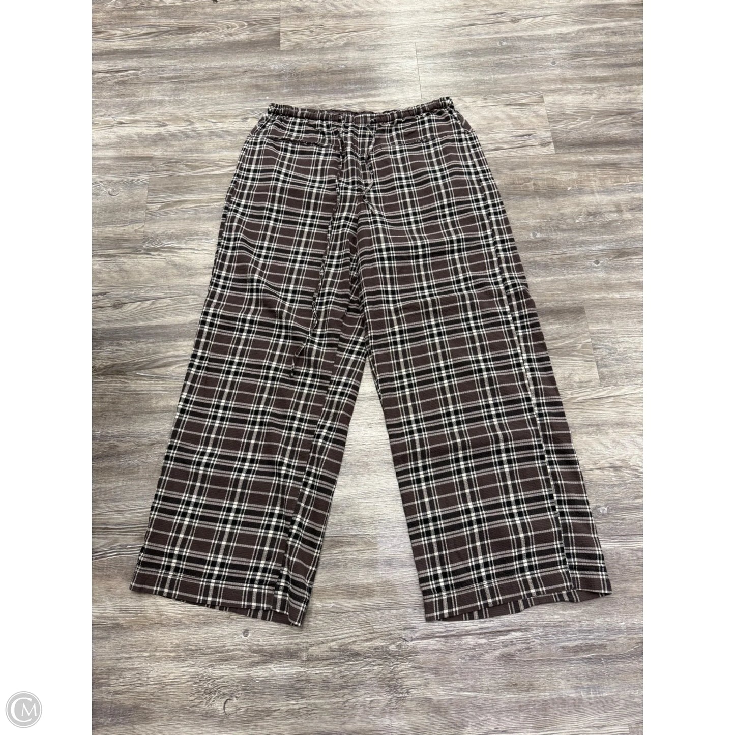 Pants Lounge By Free People In Plaid Pattern, Size: L