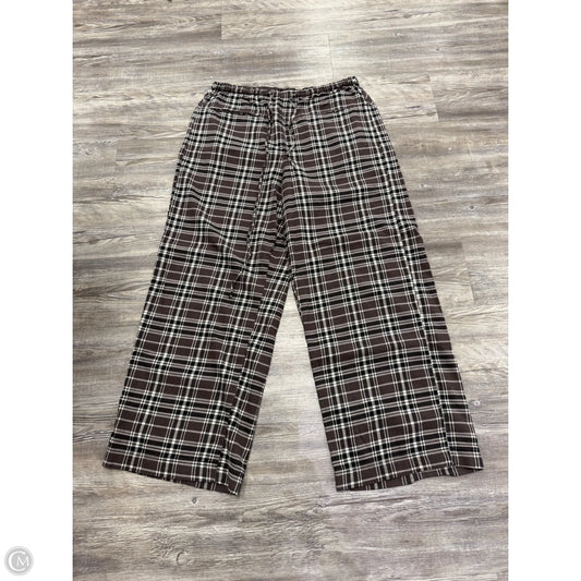 Pants Lounge By Free People In Plaid Pattern, Size: L