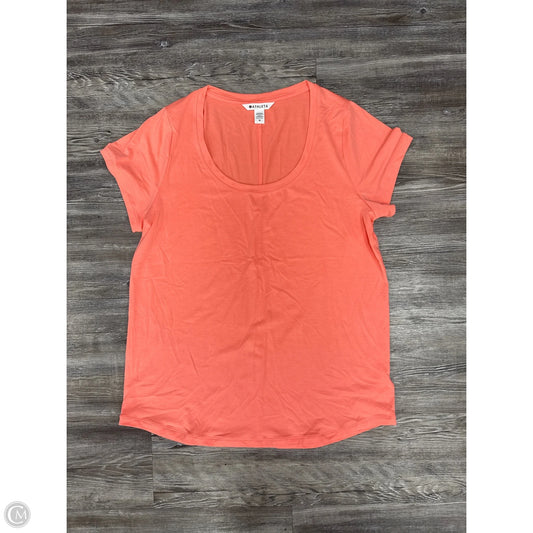 Athletic Top Short Sleeve By Athleta In Coral, Size: M