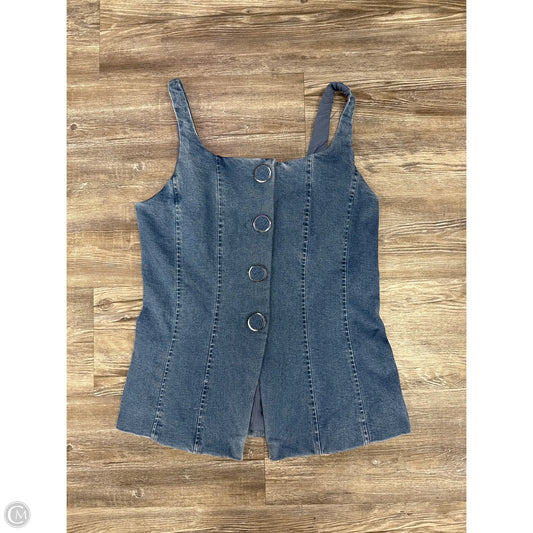 Top Sleeveless Designer By Jason Wu In Blue Denim, Size: 4