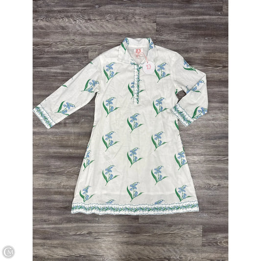 Dress Casual Short By Victoria Dunn In Green & White, Size: Xs