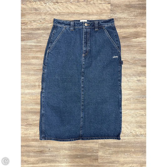 Skirt Maxi By Obey In Blue Denim, Size: 6