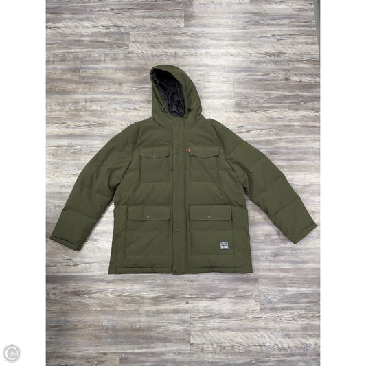 Coat Puffer & Quilted By Levis In Green, Size: Xxl