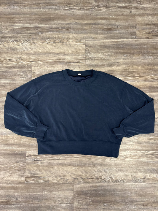 Athletic Sweatshirt Crewneck By Lululemon In Navy, Size: 6