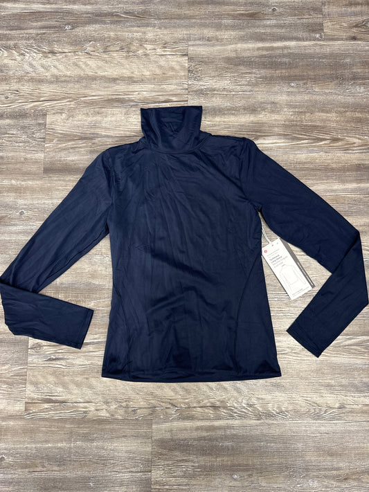 Athletic Top Long Sleeve Crewneck By Lululemon In Navy, Size: M