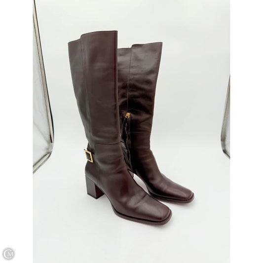 Boots Designer By Sergio Rossi In Brown, Size: 9