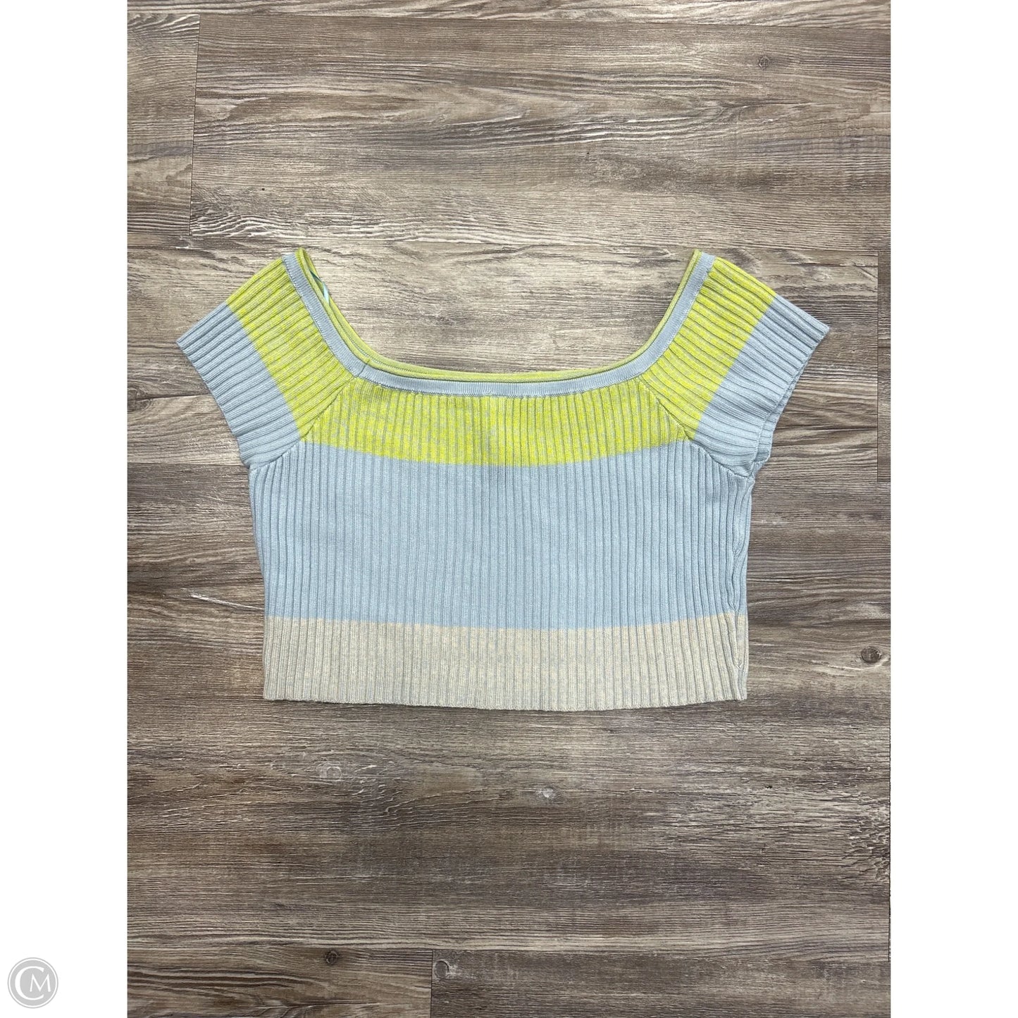 Top Short Sleeve By Anthropologie In Multi-colored, Size: M