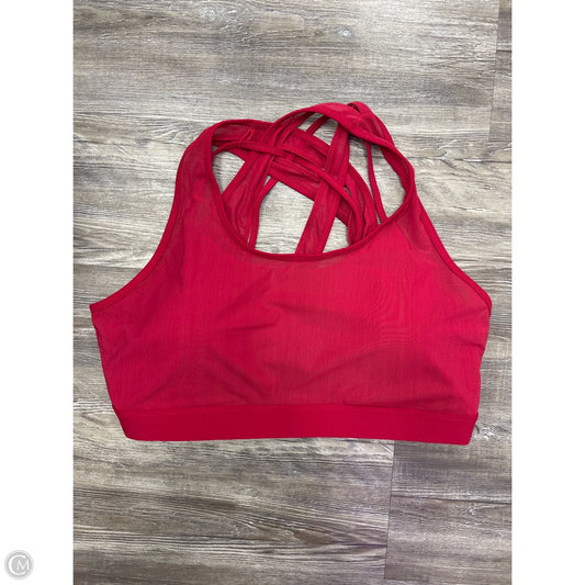 Athletic Bra By Fabletics In Red, Size: 2x