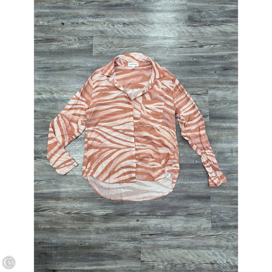 Top Long Sleeve By Cloth & Stone In Pink, Size: M