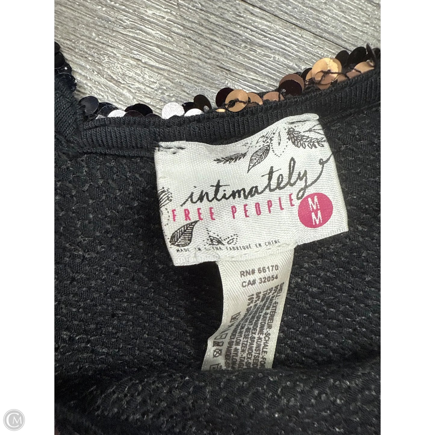 Top Short Sleeve By Free People In Black, Size: M