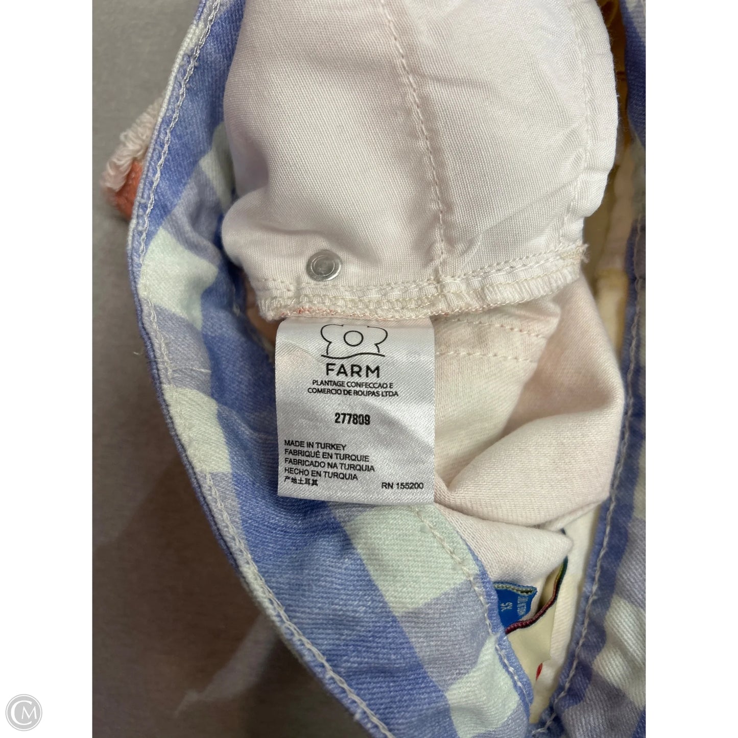 Shorts By Farm Rio In Plaid Pattern, Size: Xs