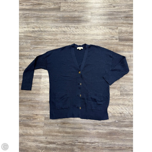 Sweater Cardigan By Loft In Navy, Size: Xl