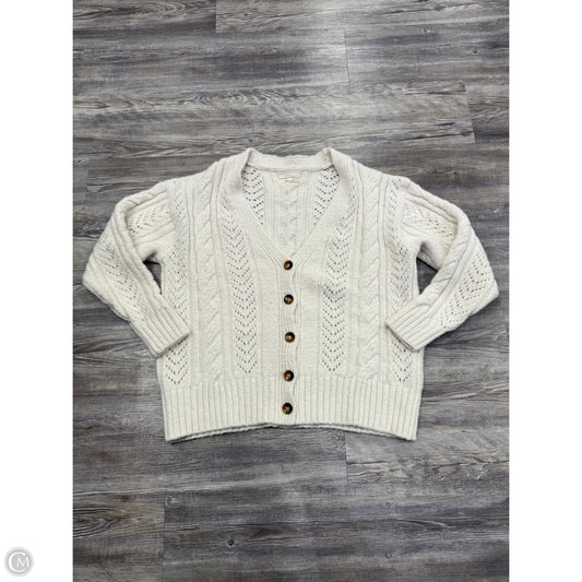 Sweater Cardigan By Anthropologie In White, Size: Xs