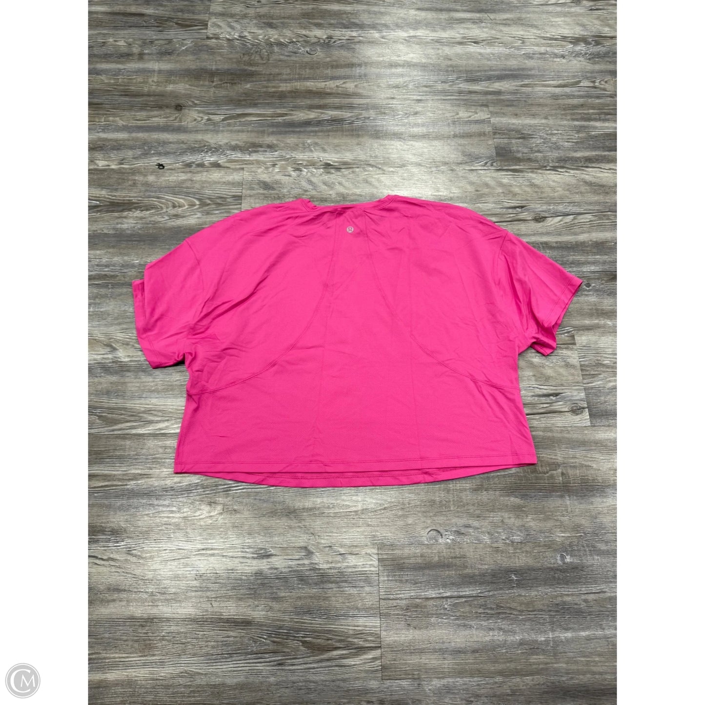 Athletic Top Short Sleeve By Lululemon In Pink, Size: 12