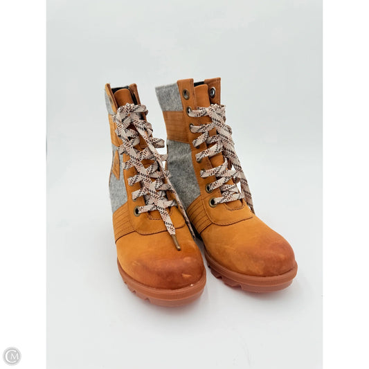 Boots Snow By Sorel In Grey & Tan, Size: 7.5